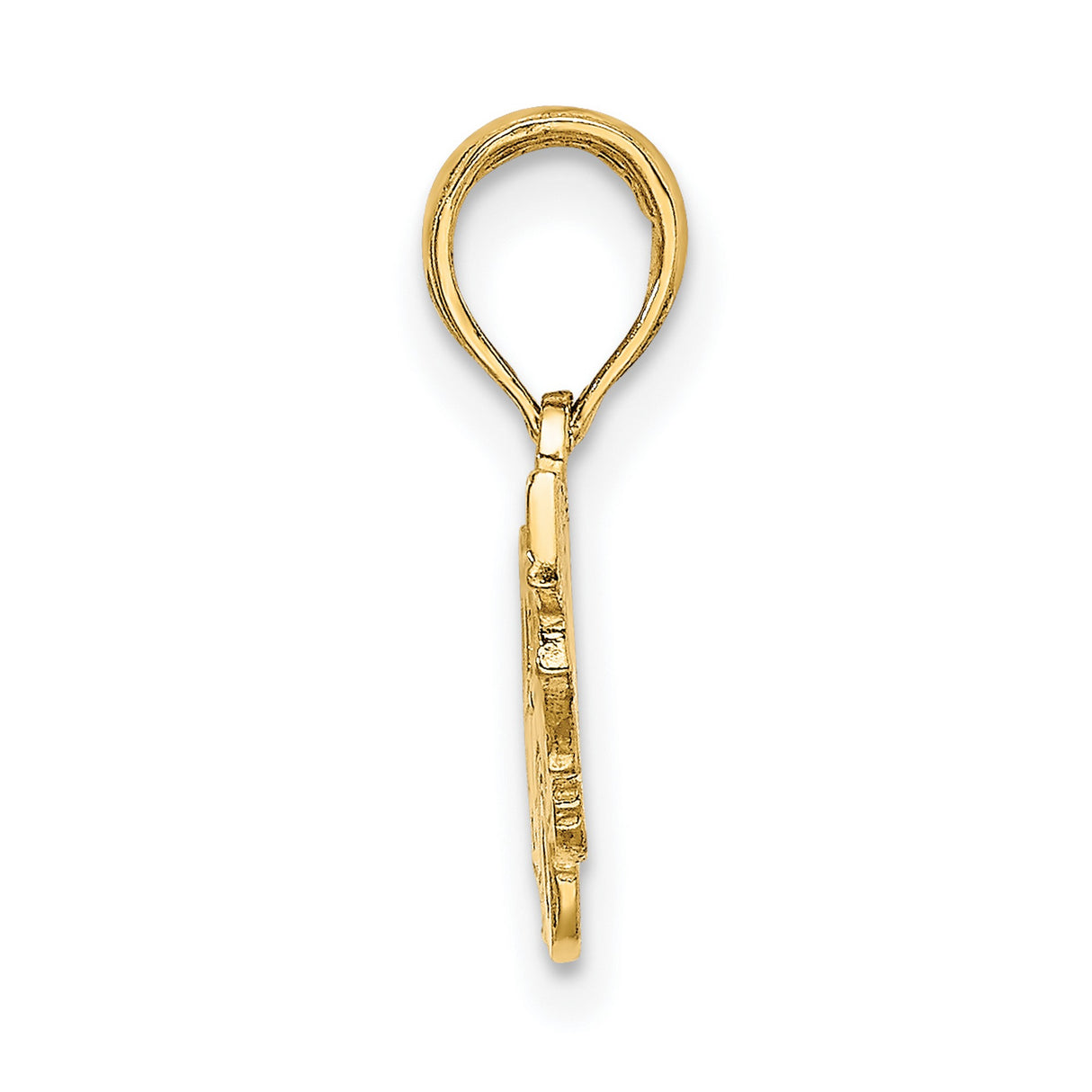 14k Yellow Gold Fire Truck Pendant with Ladder Engine Design, Heroism Symbol for Men or Unisex