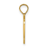 14k Yellow Gold Lady Deputy Pendant, Western Sheriff Charm with Bold Script Lettering for Women