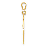 14k Yellow Gold RN Pendant with Nurse Cap and Caduceus Symbol for Women