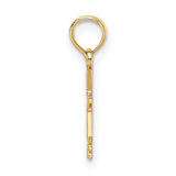 14k Yellow Gold RN Pendant with Caduceus Symbol, Registered Nurse Medallion for Healthcare Professionals