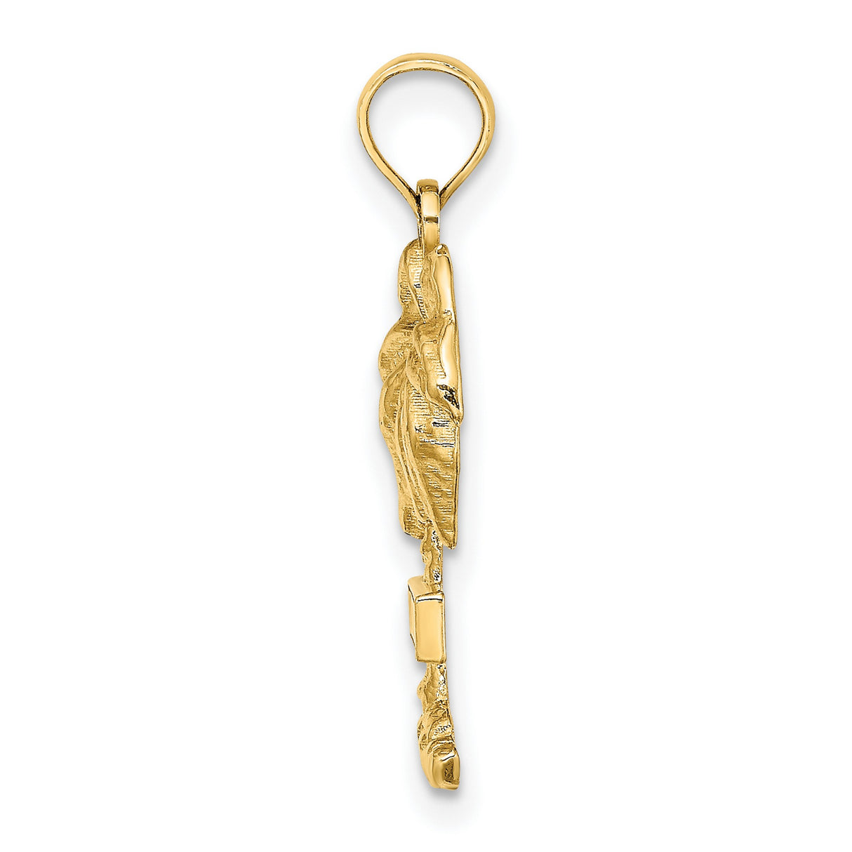 14k Yellow Gold Palm Tree Pendant with St. George Name, Unisex Tropical Charm