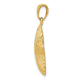 14k Yellow Gold Starfish Pendant with Textured Detailing, Nautical Ocean-Inspired Charm for Women