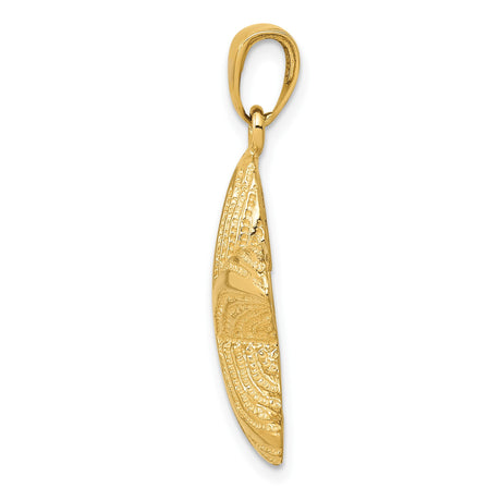 14k Yellow Gold Starfish Pendant with Textured Detailing, Nautical Ocean-Inspired Charm for Women