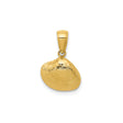 14k Yellow Gold Seashell Pendant, Detailed Clam Shell, Nautical Beach Theme Jewelry for Women