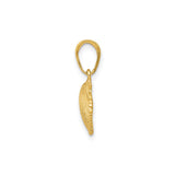 14k Yellow Gold Scallop Shell Pendant, Camino de Santiago Symbol, Religious Travel Charm