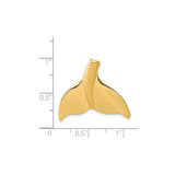 14k Yellow Gold Whale Tail Pendant, Nautical Marine Life Charm, Ocean Spirit Jewelry