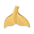 14k Yellow Gold Whale Tail Pendant, Nautical Marine Life Charm, Ocean Spirit Jewelry