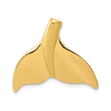 14k Yellow Gold Whale Tail Pendant, Nautical Marine Life Charm, Ocean Spirit Jewelry