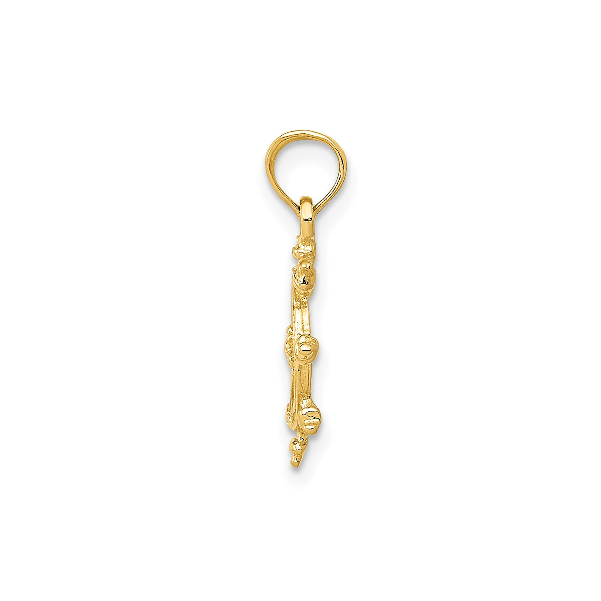 14k Yellow Gold Ship Wheel Pendant, Nautical Helm Charm, Maritime Theme Unisex Jewelry