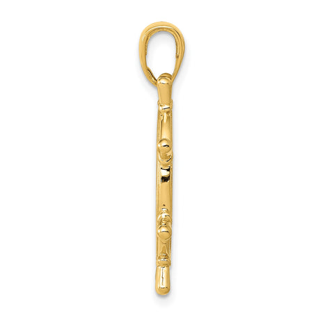 14k Yellow Gold Ship Wheel Pendant with Nautical Helm Design for Men or Unisex