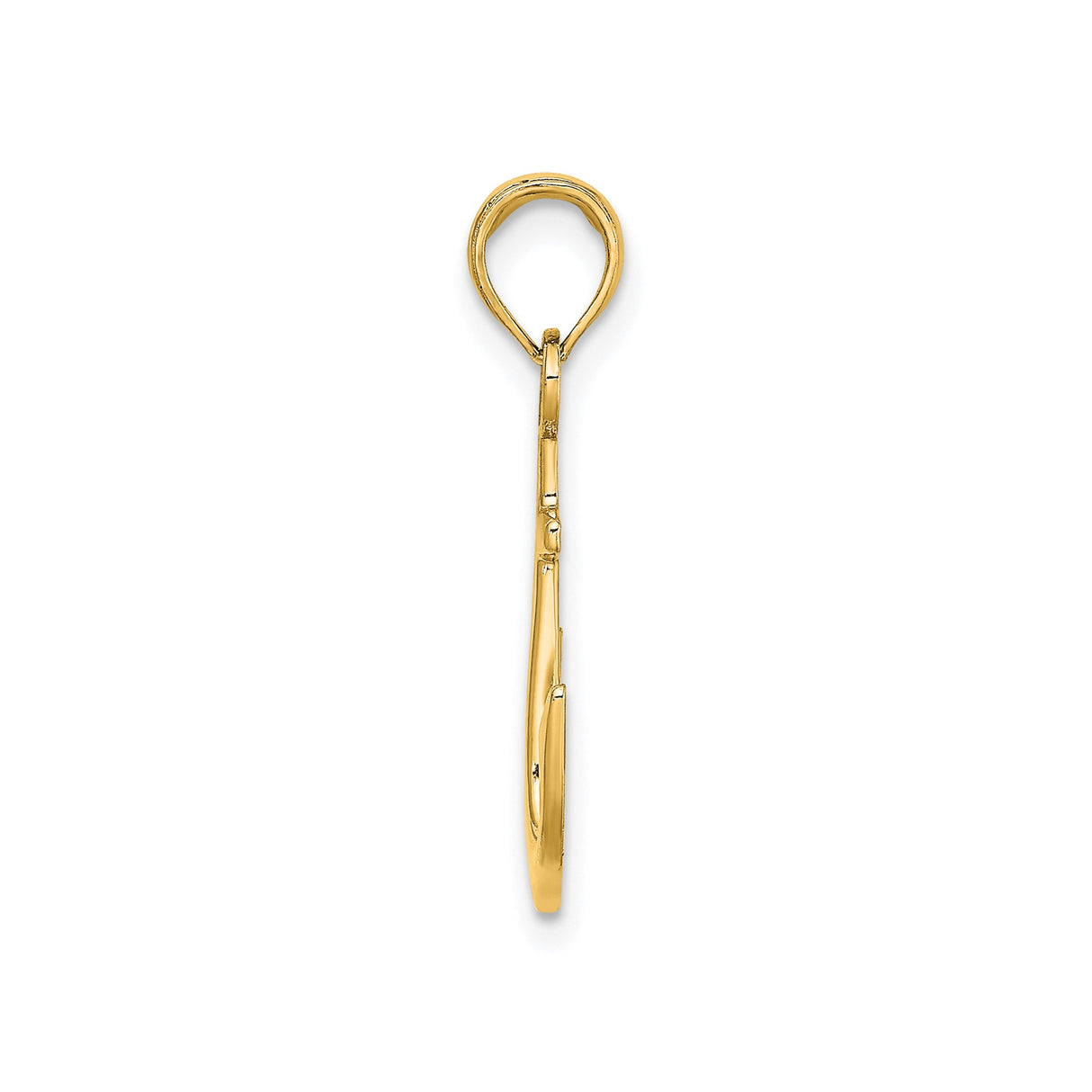 14k Yellow Gold Anchor Pendant, Nautical Maritime Charm, Unisex Spiritual Symbol Jewelry