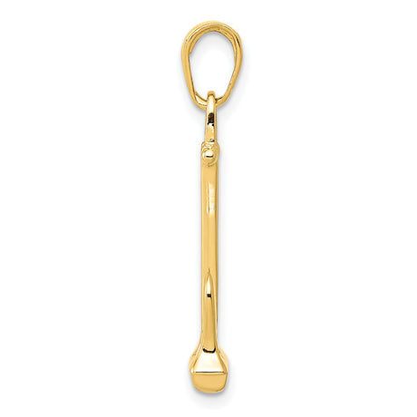 14k Yellow Gold Anchor Pendant, Nautical Symbol of Strength and Hope, Unisex Spiritual Jewelry