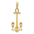 14k Yellow Gold Anchor Pendant, Nautical Symbol of Strength and Hope, Unisex Spiritual Jewelry