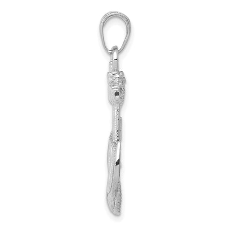14k White Gold Anchor Pendant with Rope Design, Nautical Christian Symbol for Women or Unisex