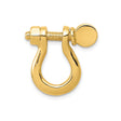 14k Yellow Gold Shackle Pendant with Screw Pin Detail, Nautical Marine Hardware Style for Men