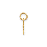 14k Yellow Gold Cheese Wedge Pendant Charm, Swiss Cheese Slice Design, Culinary Theme