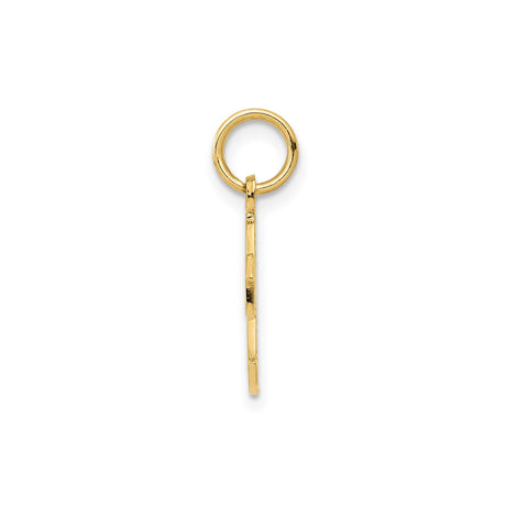 14k Yellow Gold Ghost Pendant Charm, Textured Whimsical Halloween Design, Unisex Jewelry