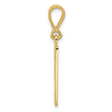 Chinese Friend Symbol Charm Pendant in Real 14k Yellow Gold