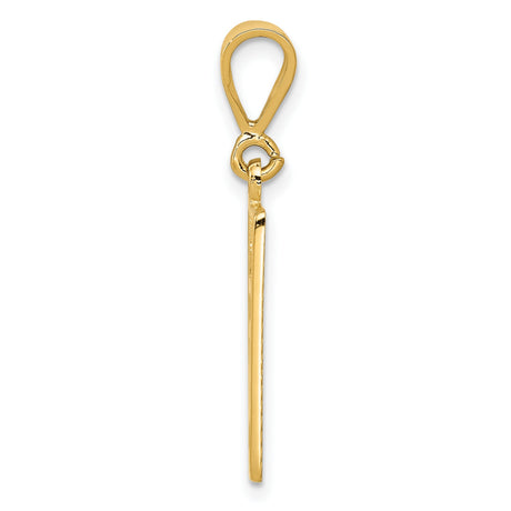 Chinese Friend Symbol Charm Pendant in Real 14k Yellow Gold