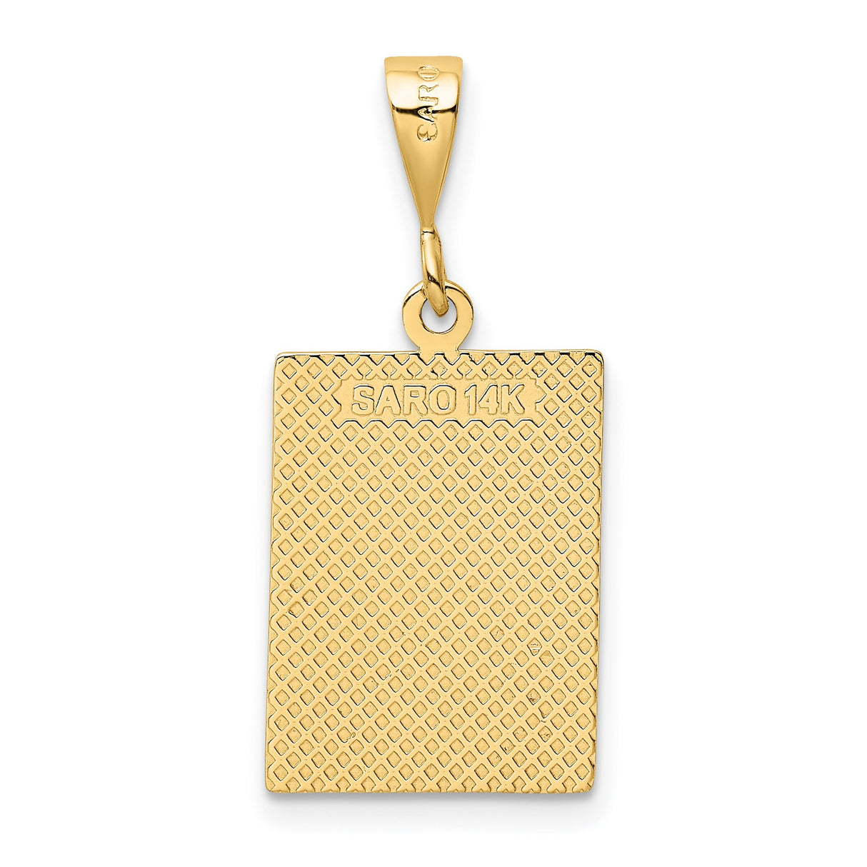 Chinese Friend Symbol Charm Pendant in Real 14k Yellow Gold