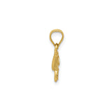 14k Yellow Gold Butterfly Pendant with Filigree Wings, Nature-Inspired Delicate Charm for Women