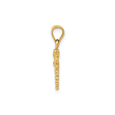 14k Yellow Gold Dragonfly Pendant with Detailed Wings, Nature-Inspired Jewelry for Women