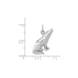 14k White Gold Howling Wolf Pendant, Wildlife Animal Talisman Charm