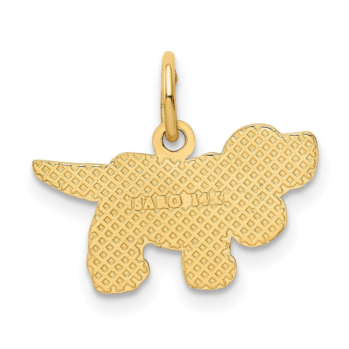 14k Yellow Gold Labrador Retriever Pendant, Textured Dog Charm, Animal Pet Keepsake Jewelry