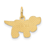 14k Yellow Gold Labrador Retriever Pendant, Textured Dog Charm, Animal Pet Keepsake Jewelry