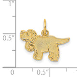 14k Yellow Gold Labrador Retriever Pendant, Textured Dog Charm, Animal Pet Keepsake Jewelry