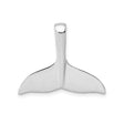 14k White Gold Whale Tail Pendant, Minimalist Nautical Ocean-Inspired Jewelry for Women or Unisex