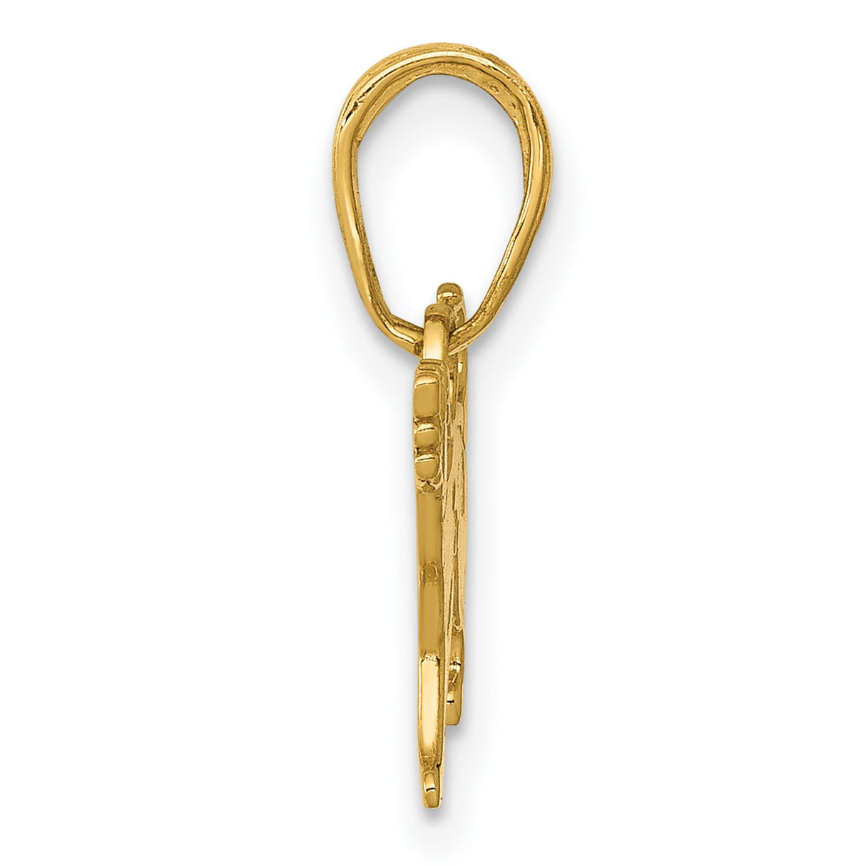 14k Yellow Gold Running Dog Pendant, Detailed Pet Memorial Charm, Animal Jewelry for Women or Unisex Wear