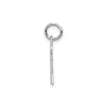14k White Gold Key Pendant with LA Letters, Urban City Charm for Women or Unisex Wear