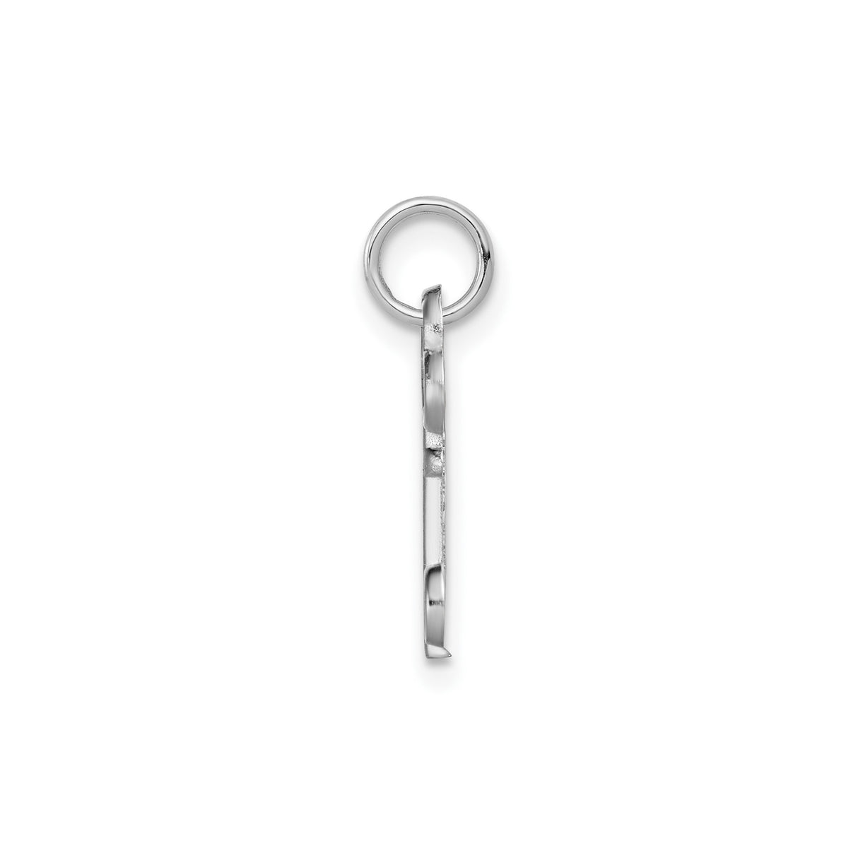 14k White Gold Key Pendant, Vintage Style Dainty Charm for Women
