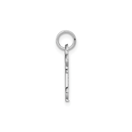 14k White Gold Key Pendant, Vintage Style Dainty Charm for Women
