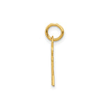 14k Yellow Gold LA Key Pendant, Vintage Style Letter A Charm for Women or Unisex Wear