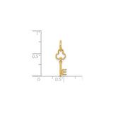 14k Yellow Gold Key Pendant, Vintage Inspired Open Key Charm for Women