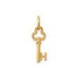 14k Yellow Gold Key Pendant, Vintage Skeleton Key Charm in Classic Design for Women