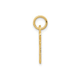 14k Yellow Gold Key Pendant with Vintage Skeleton Design, Solid Gold Charm for Women