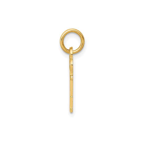 14k Yellow Gold Key Pendant, Vintage-Inspired Ornate Design for Women