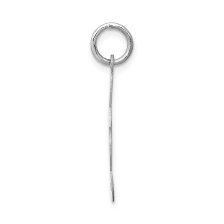 14k White Gold Treble Clef Pendant, Polished Musical Symbol Charm for Women and Men
