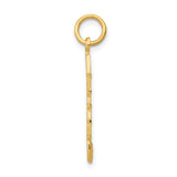 14k Yellow Gold Music Pendant with Treble Clef and Staff Design