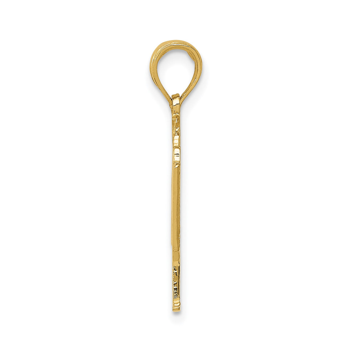 14k Yellow Gold Grand Piano Pendant with Musical Notes and Treble Clef Charm