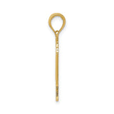 14k Yellow Gold Grand Piano Pendant with Musical Notes and Treble Clef Charm