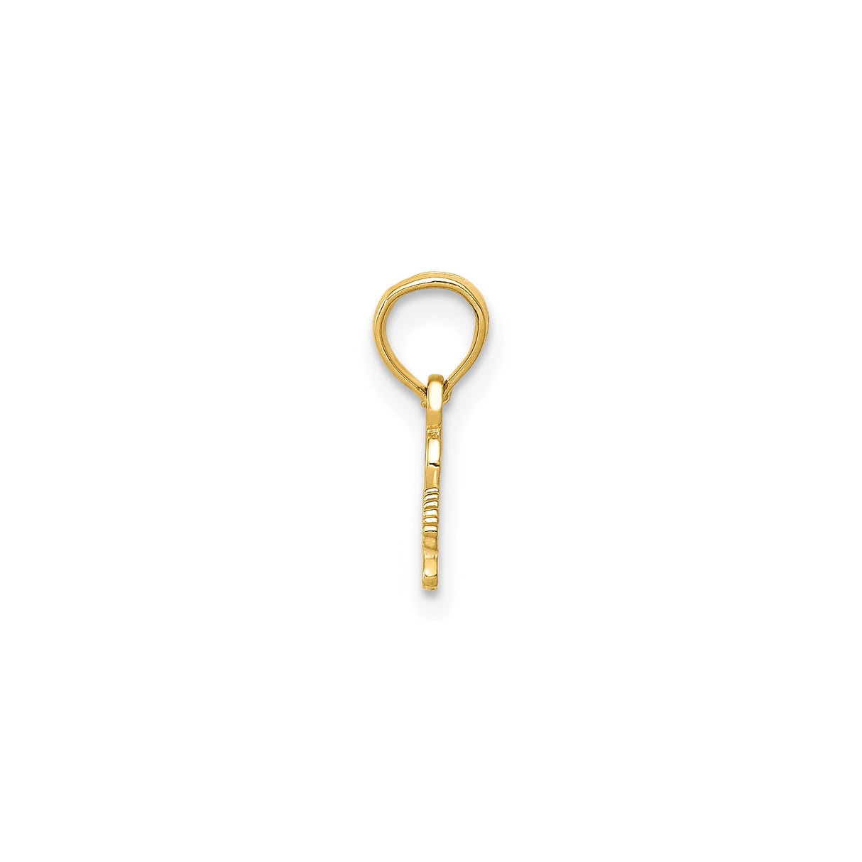 14k Yellow Gold Electric Guitar Pendant, Detailed Rock Style Music Charm, Unisex Jewelry