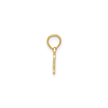 14k Yellow Gold Electric Guitar Pendant, Detailed Rock Style Music Charm, Unisex Jewelry