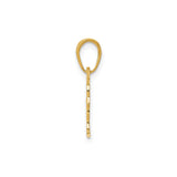 14k Yellow Gold Gymnast Pendant with Female Handstand on Balance Beam