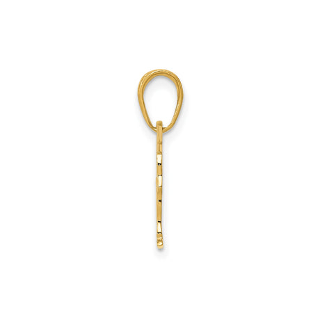 14k Yellow Gold Gymnast Pendant with Female Handstand on Balance Beam