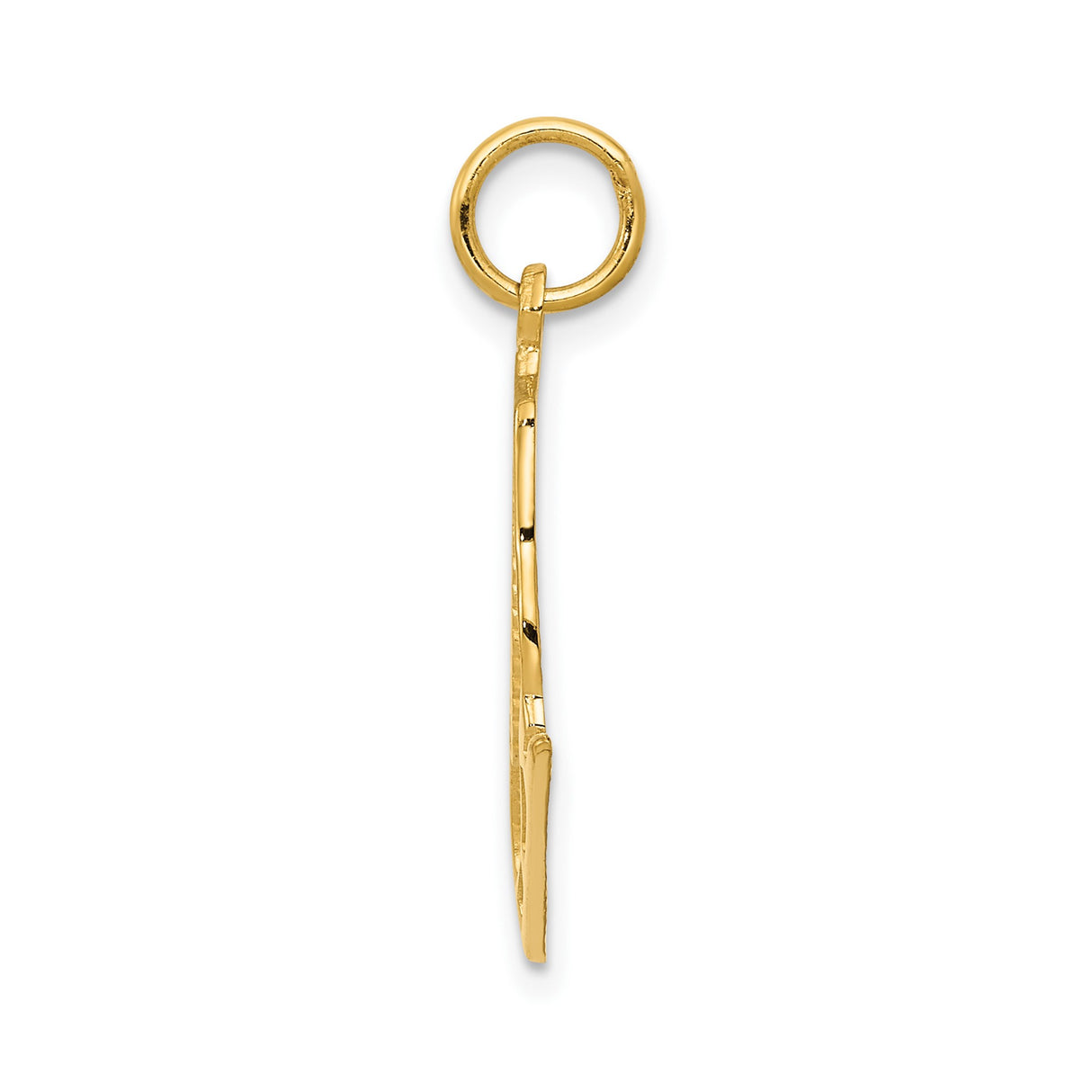 14k Yellow Gold Ice Skate Charm Pendant, Figure Skating Boot Design for Women or Unisex