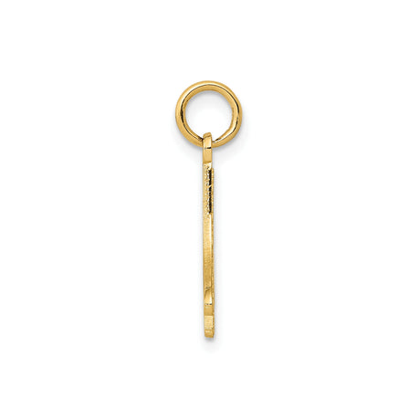 14k Yellow Gold Ice Skate Charm Pendant, Figure Skating Boot Design, Winter Sports Jewelry